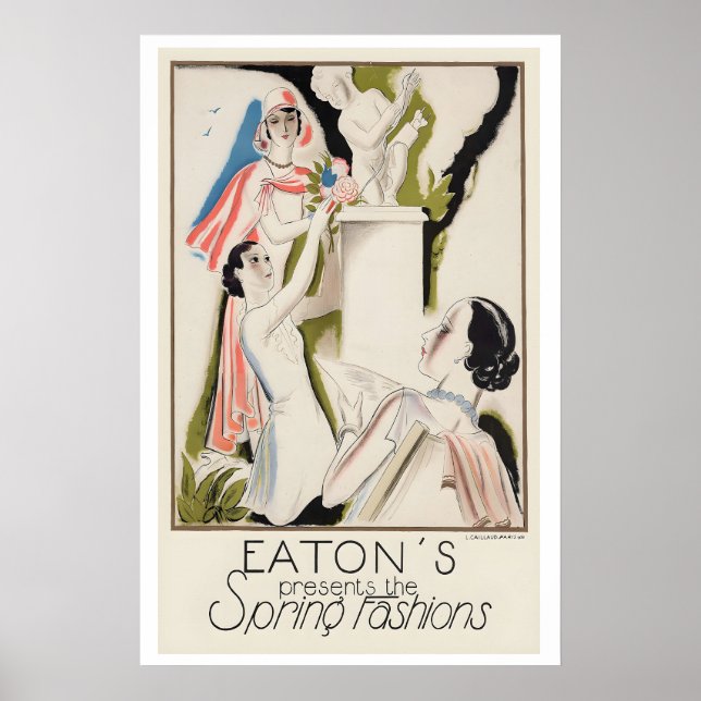 Poster Apresenta as Modas de Primavera da Eaton's Arte Vi (Frente)
