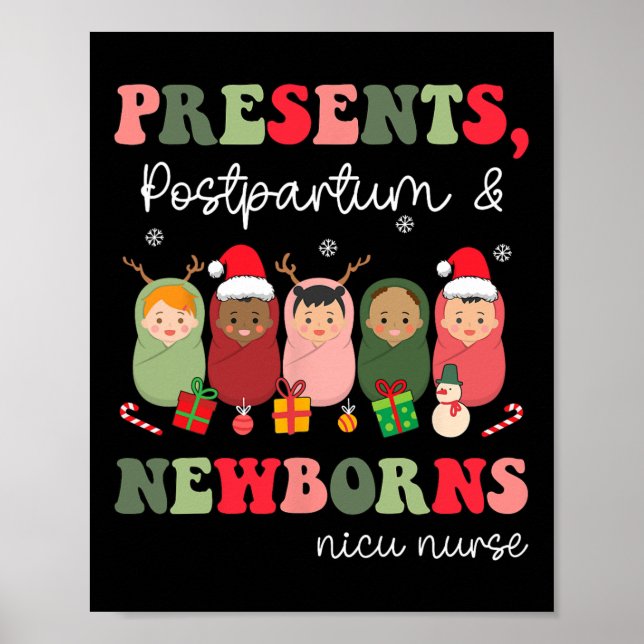 Poster Apresenta Postpartum E Recém-Nascidos Enfermeira E (Frente)