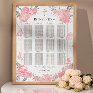 Poster Apresentação 3 años Sentados Gráfico Sinal Butterf