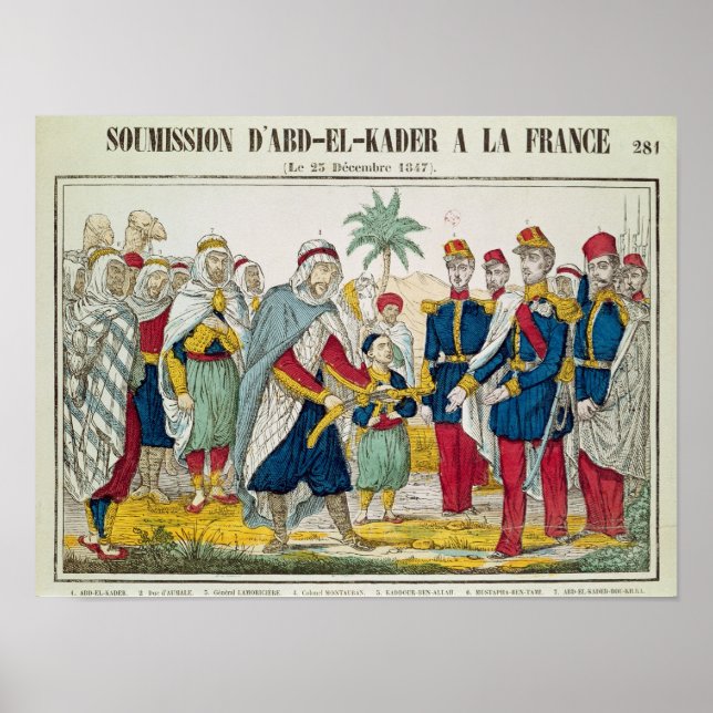 Pôster Apresentação de Abd el-Kader a Henri d'Orleans (Frente)