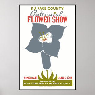 Poster Apresentação de Flores do Condado de DuPage