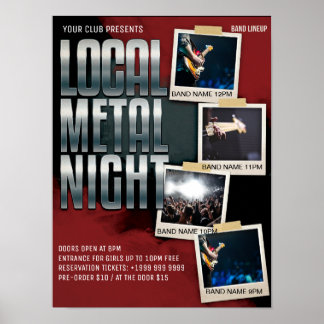 Pôster Apresentação de Metal Local | Gig | Clube | BAR