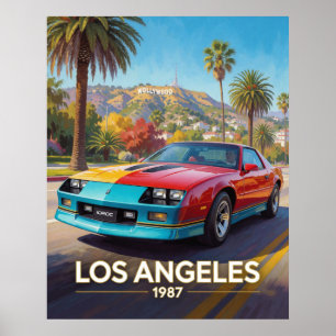 Poster Apresentação do Pôr do Sol em Los Angeles Califórn