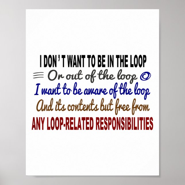 Poster Apresentamos A Citação Humor Consciente Do Loop Ma (Frente)