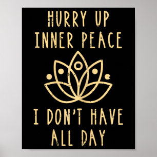 Poster Apresse-se Paz Yoga Namaste Meditação Zen Treino
