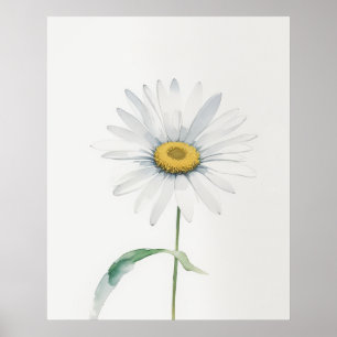 Poster April Daisy Birth Flower