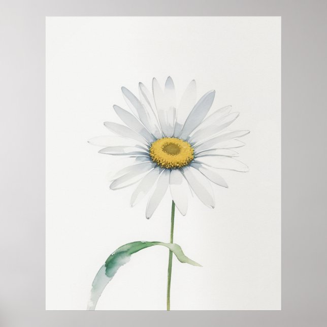 Poster April Daisy Birth Flower (Frente)