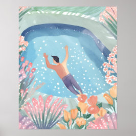 Poster Aproveitando a piscina