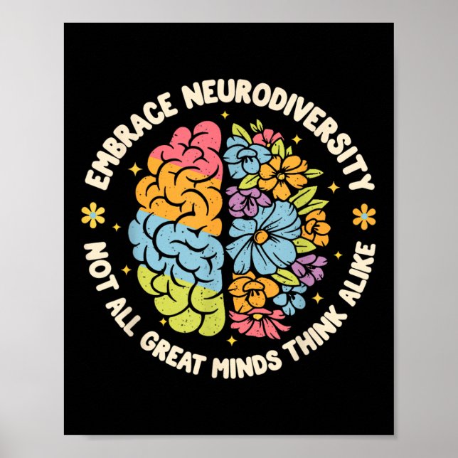 Poster Aproveite a neurodiversidade cerebral Autismo de c (Frente)