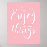 Aproveite as pequenas coisas | Caligrafia moderna