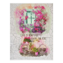 Aproveite o passeio | Bicicleta De Aquarela Com Fl