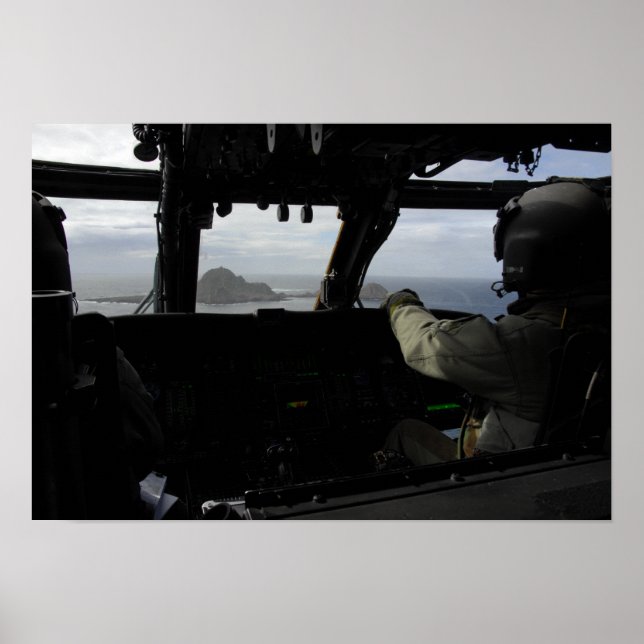 Pôster Aproximação das tripulações de bordo na ilha de Fa (Frente)