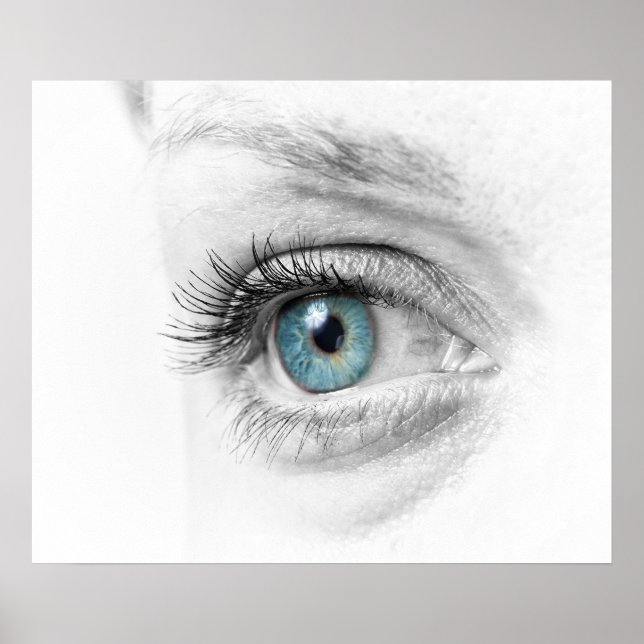 Poster Aproximação dos olhos humanos (Frente)