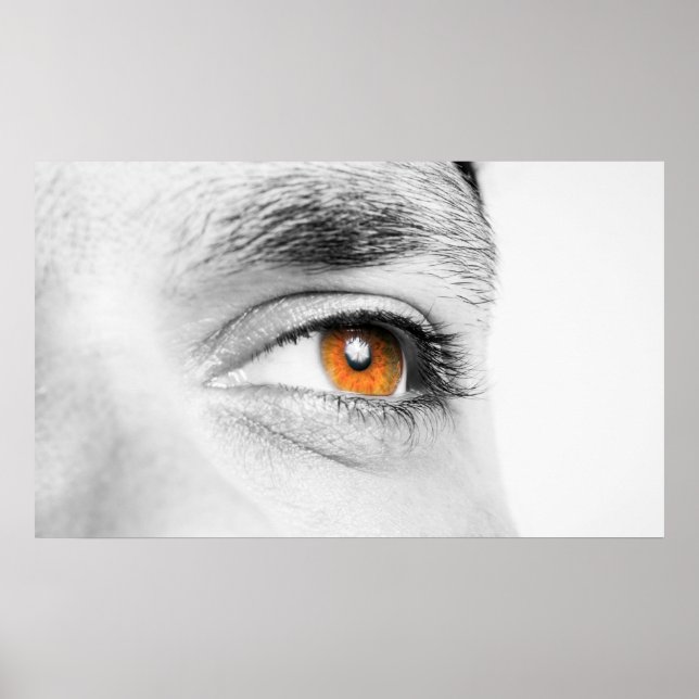 Poster Aproximação dos olhos humanos (Frente)
