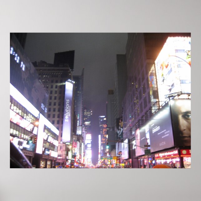 Pôster Aproximando-se da Times Square, Nova York NY (Frente)