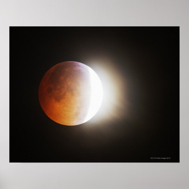 Pôster Aproximando-se do Eclipse Total da Lua (Frente)