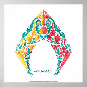 Poster Aquaman Aquaman & logotipo temático do Seashell