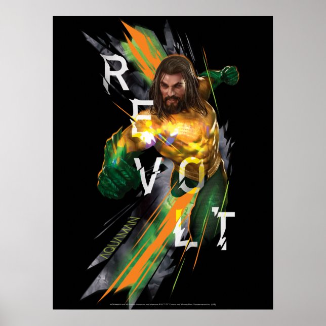 Poster Aquaman | Aquaman "Revolta" Gráfico Refratado (Frente)