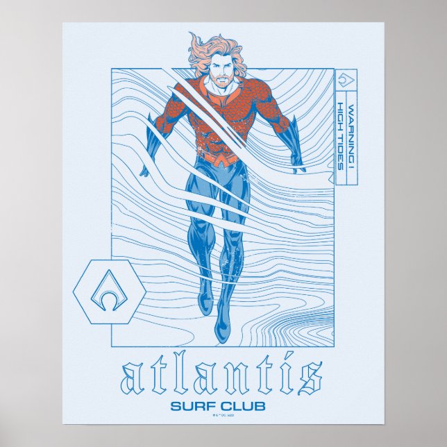 Poster Aquaman - Atlantis Surf Club (Frente)