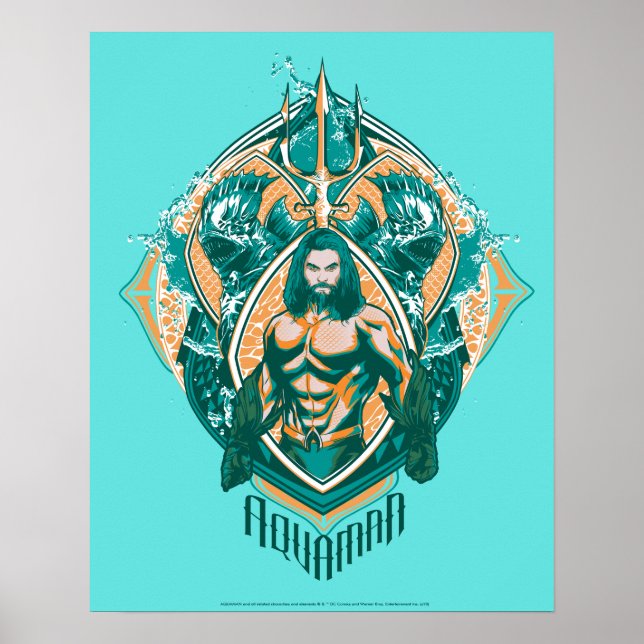 Poster Aquaman | Gráfico Aquaman & Trenchers (Frente)