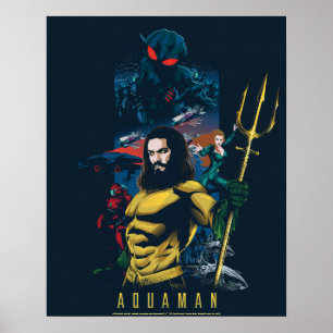 Poster Aquaman Orin, Mera, and Black Manta Graphic