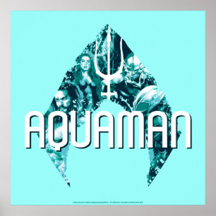 Poster Aquaman Orin, Mera, Orm & Black Manta In Symbol
