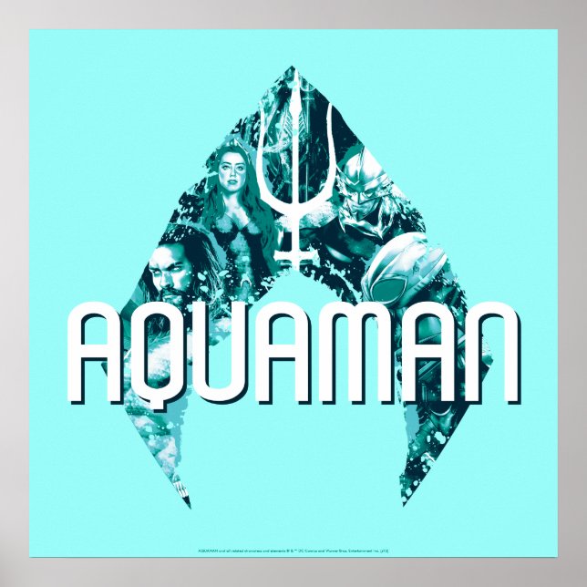 Poster Aquaman | Orin, Mera, Orm & Black Manta In Symbol (Frente)