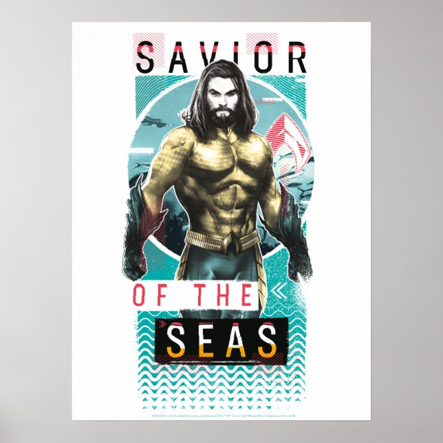 Poster Aquaman | "Salvador Dos Mares" — Gráfico Modernist (Frente)