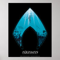 Aquaman | See Through Aquaman Logo Ocean Graphic