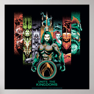 Poster Aquaman   "une gráfico de Atlanteans dos reinos"