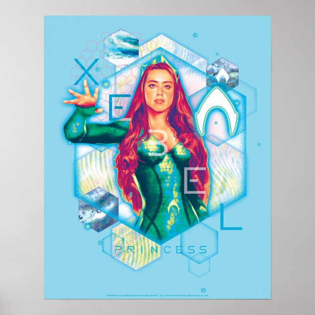 Poster Aquaman | Xebel Princess Mera Hexagonal (Frente)