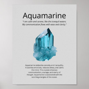 Poster Aquamarine Crystal Significado