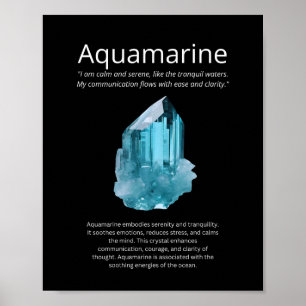 Poster Aquamarine Crystal Stone Significa