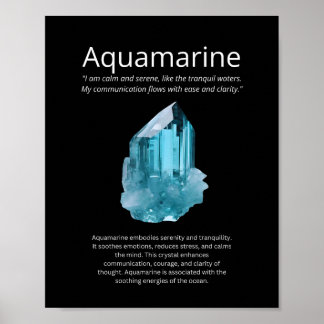 Poster Aquamarine Crystal Stone Significa
