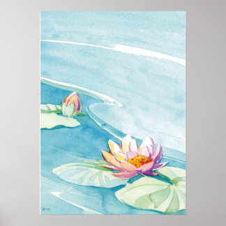 Poster aquarela aquática
