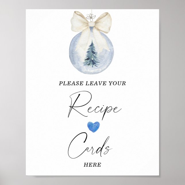 Poster Aquarela bolha inverno bolha sua receita aqui (Frente)