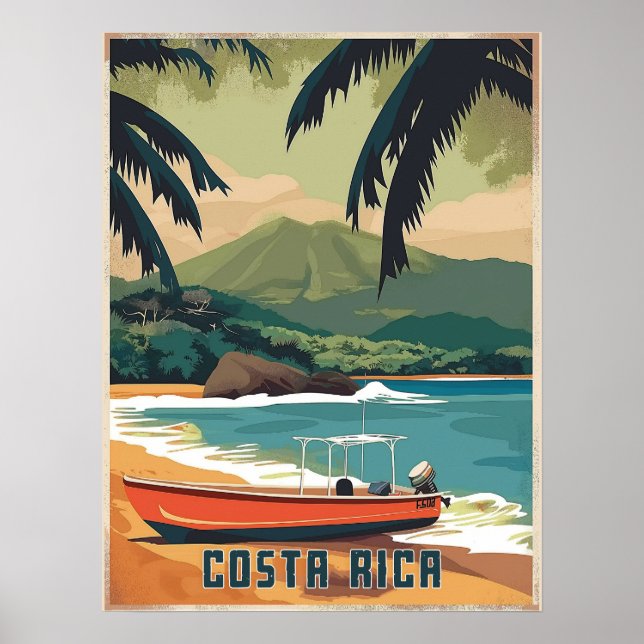 Poster Aquarela Costa Rica (Frente)