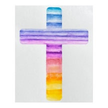 Aquarela Cruz/ Arte Cruzada/ Arte Cristã/ Jesus