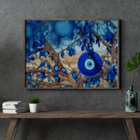 Aquarela de árvore decorada com nazares