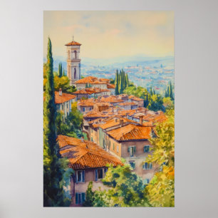 Poster Aquarela de Bergamo 1