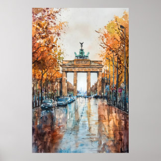 Poster Aquarela de Berlim 3