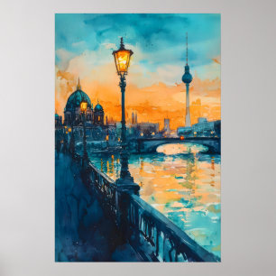 Poster Aquarela de Berlim 4
