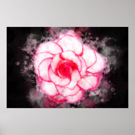 Poster Aquarela de flor de Begônia - bb1