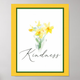 Poster Aquarela de narcisos da bondade