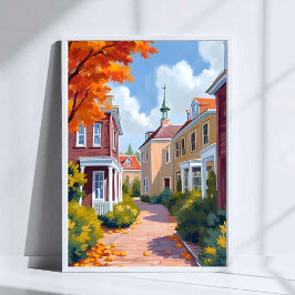 Poster Aquarela de Newport Rhode Island