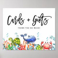 Aquarela debaixo dos Cartões Marítimos e Presentes