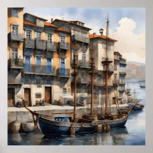 Poster Aquarela do Porto