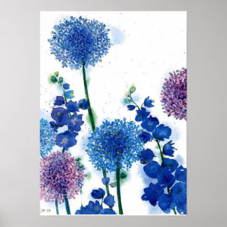 Poster Aquarela floral