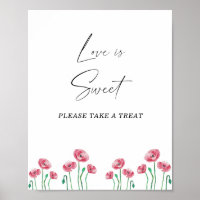 Aquarela floral amor é doce presente