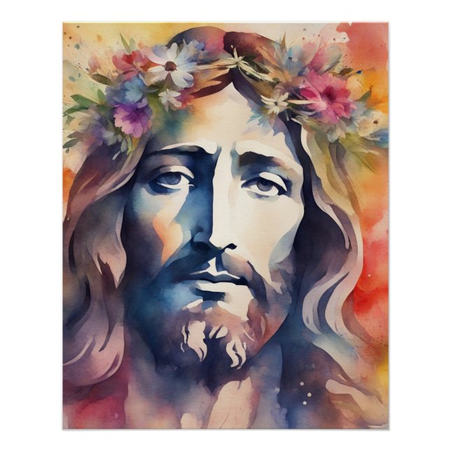 Pôster Aquarela Jesus (Frente)
